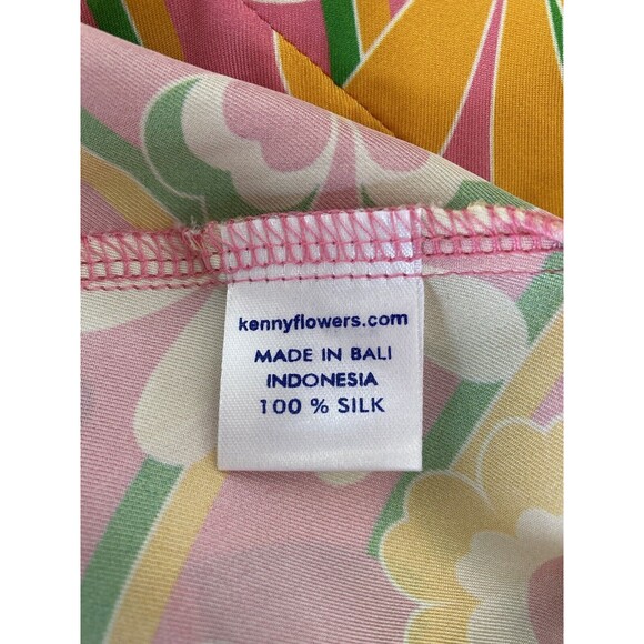 Kenny Flowers The Acapulco Silk Sweetheart Neckline Printed Midi Dress Sz. S - Picture 5 of 7